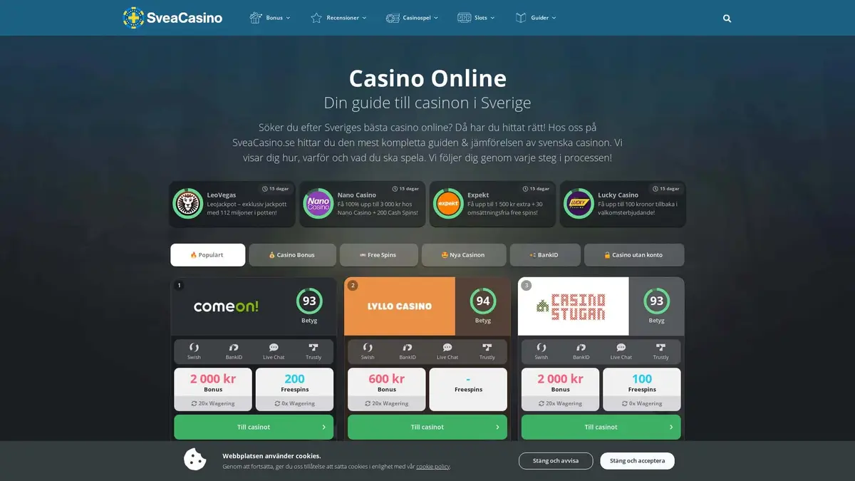Svea Casino screenshot